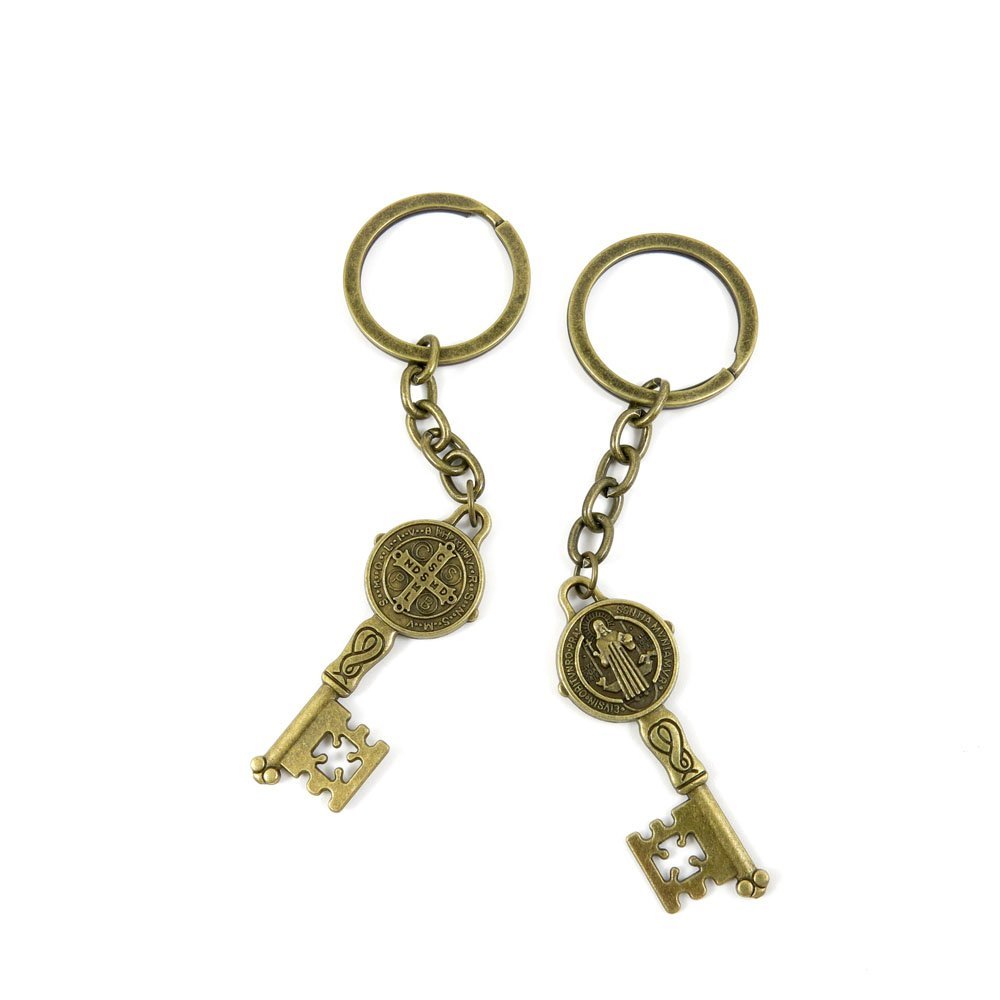 1 Pieces Antique Bronze Keychain Key Chain Tags Keyring Ring Jewelry Making Charms Supplies KC0154 Jesus Key