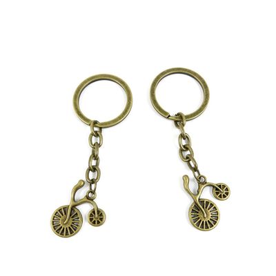 20 Pieces Antique Bronze Keychain Key Chain Tags Keyring Ring Jewelry Making Charms Supplies KC0156 Bicycle Bike
