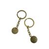5 Pieces Antique Bronze Keychain Key Chain Tags Keyring Ring Jewelry Making Charms Supplies KC0464 Live Laugh Love view 1