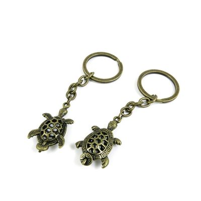 1 Pieces Antique Bronze Keychain Key Chain Tags Keyring Ring Jewelry Making Charms Supplies KC1064 Hollow Turtle