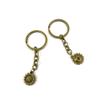 5 Pieces Antique Bronze Keychain Key Chain Tags Keyring Ring Jewelry Making Charms Supplies KC0515 Sunflower view 1