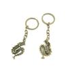 1 Pieces Antique Bronze Keychain Key Chain Tags Keyring Ring Jewelry Making Charms Supplies KC0864 Chinese Dragon view 1