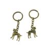 1 Pieces Antique Bronze Keychain Key Chain Tags Keyring Ring Jewelry Making Charms Supplies KC0870 Dog Dalmatians view 1