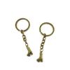 2 Pieces Antique Bronze Keychain Key Chain Tags Keyring Ring Jewelry Making Charms Supplies KC0327 Roller Skates view 1