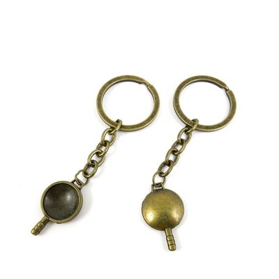 5 Pieces Antique Bronze Keychain Key Chain Tags Keyring Ring Jewelry Making Charms Supplies KC0328 Wok Cooking Pot