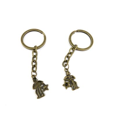 2 Pieces Antique Bronze Keychain Key Chain Tags Keyring Ring Jewelry Making Charms Supplies KC0927 Aquarius