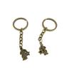 2 Pieces Antique Bronze Keychain Key Chain Tags Keyring Ring Jewelry Making Charms Supplies KC0927 Aquarius view 1