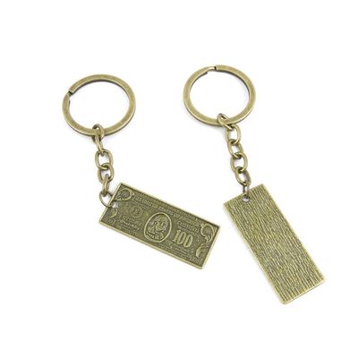 1 Pieces Antique Bronze Keychain Key Chain Tags Keyring Ring Jewelry Making Charms Supplies KC0612 100 Dollar