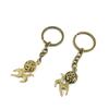 2 Pieces Antique Bronze Keychain Key Chain Tags Keyring Ring Jewelry Making Charms Supplies KC1029 Hollow Fireball view 1