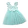 Elegant Feast Baby Girls Princess Lace Flower Tulle Tutu Gown Formal Party Dress, Blue, Size 4T(3-4 years) view 1