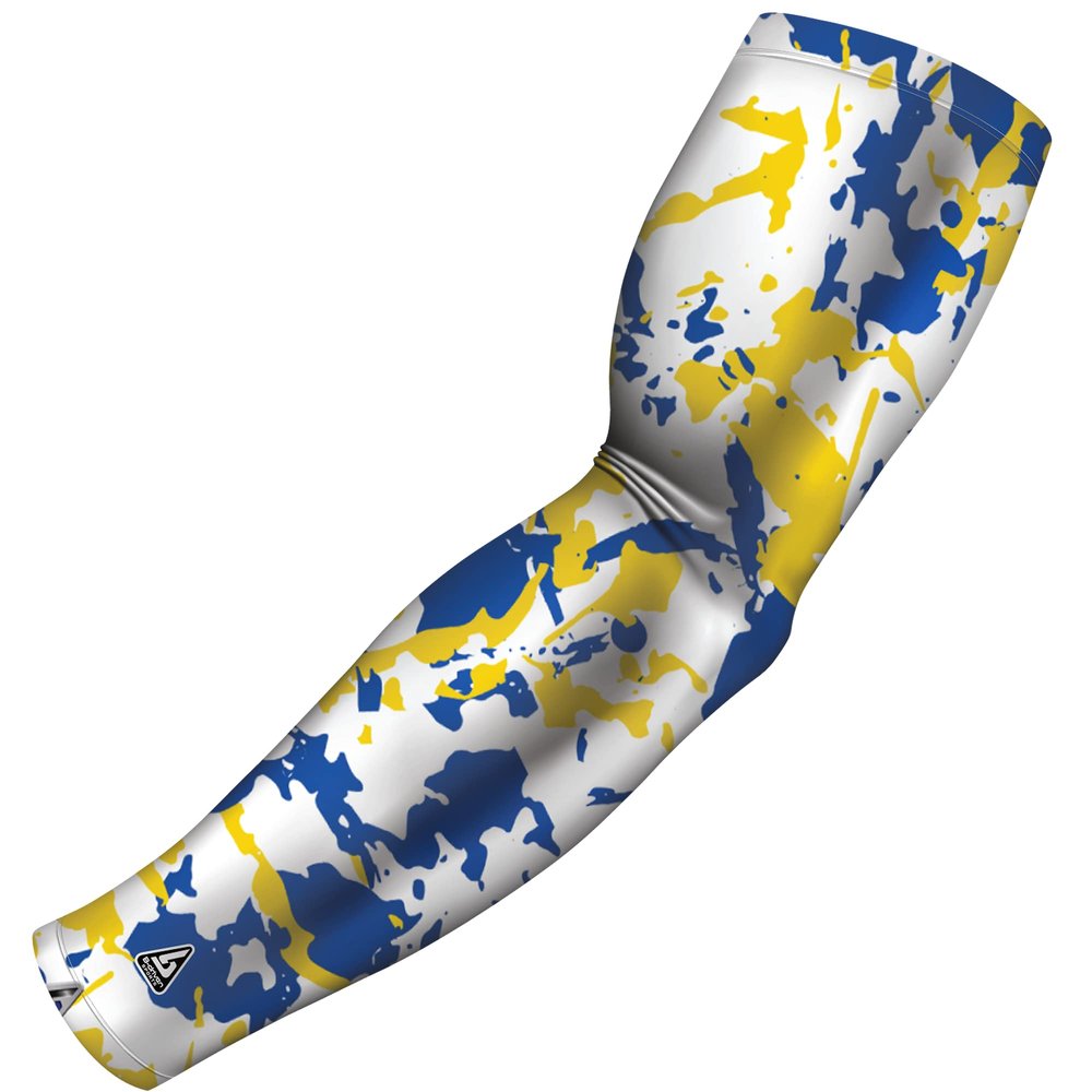 B-Driven Pro-Fit Sports Compression Arm Sleeve for Men Women & Youth Camouflage Designs Support Circulation & Cooling for Baseball, Football, Basketball, & Outdoor Sports Protective Sleeve (Single)