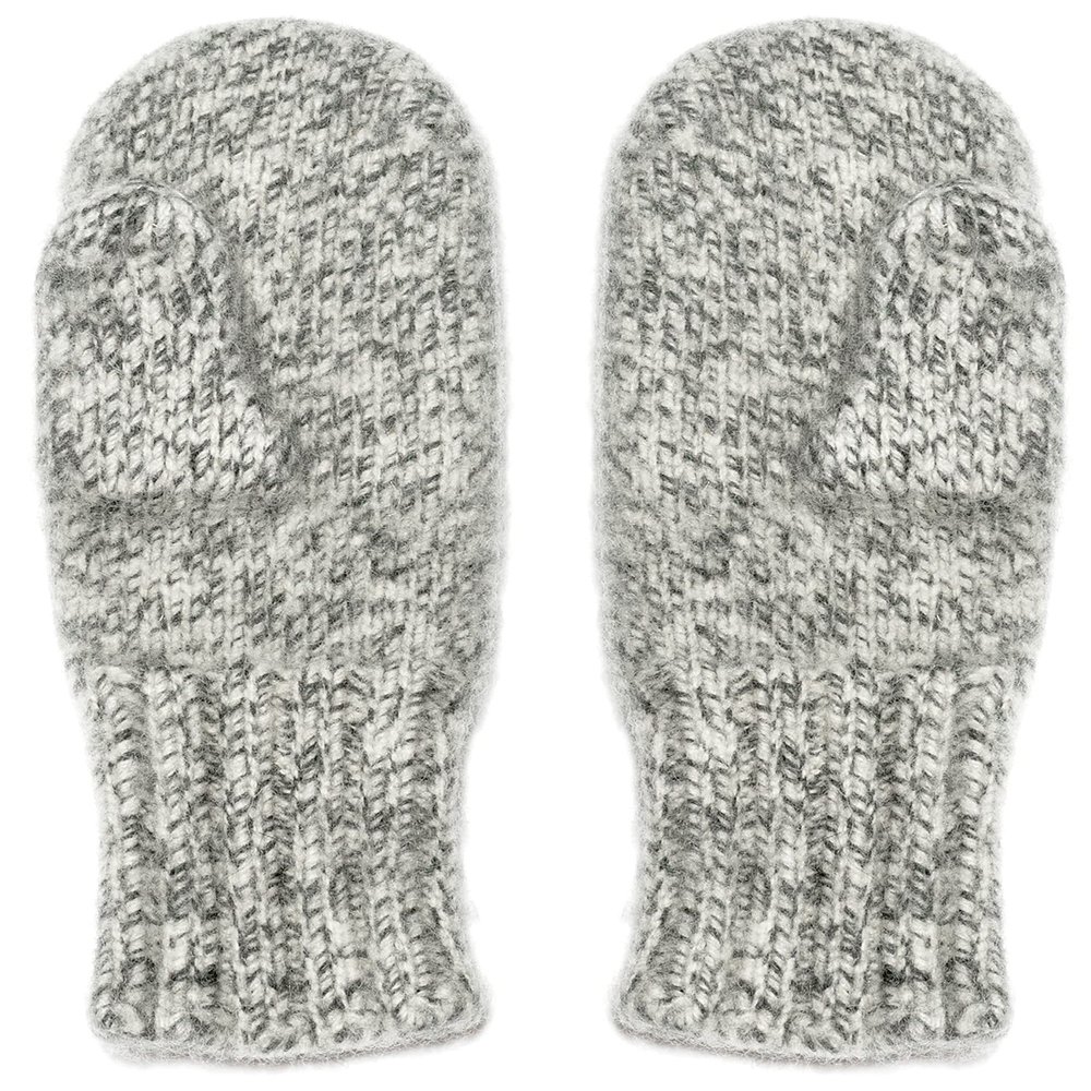 Dachstein Woolwear 4 Ply Extreme Warm 100% Austrian Boiled Wool Alpine Mittens (Natural Grey, 6.0)