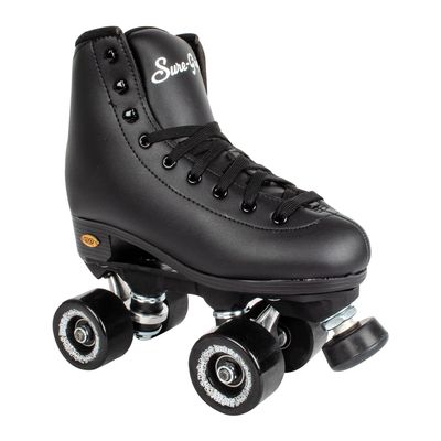 Sure-Grip Fame Indoor Rollerskates (Mens 1 / Womens 2, Black)