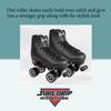 Sure-Grip Fame Indoor Rollerskates (Mens 1 / Womens 2, Black) view 4