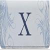 123 Cheap Checks Floral Monogram X Designer Checkbook Cover, with Credit Card Slots and Pen Loop view 1