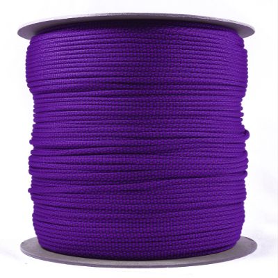 BORED? PARACORD! 1000 Foot Spool Parachute Cord 7-Strand, 550 U.S. Made, Type III Strong Cord - Acid Purple Diamonds