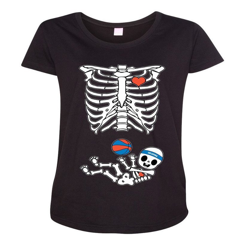 Baby Basketball Ball Sports Pregnant Mommy Maternity DT T-Shirt Tee (X-Large, Black)
