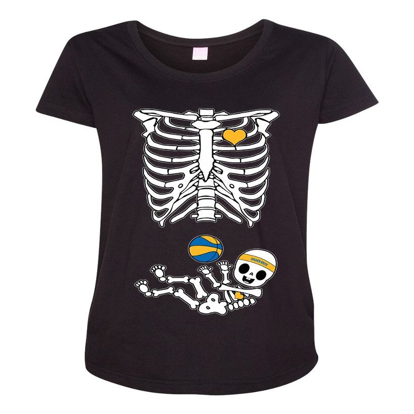 Baby Basketball Ball Sports Pregnant Mommy Maternity DT T-Shirt Tee (Large, Black)