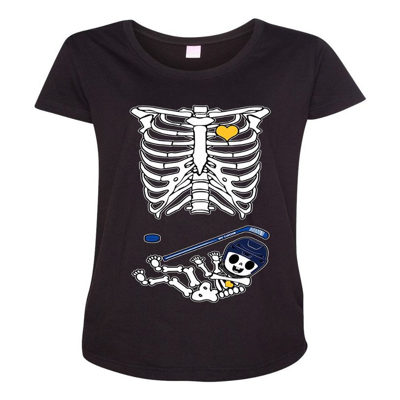 Baby Hockey Puck Sports Cute Pregnant Mommy Maternity DT T-Shirt Tee (Large, Black)