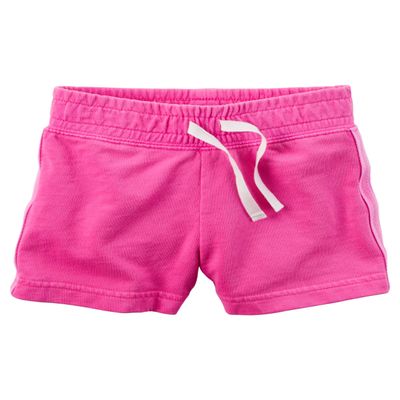 Carter's Girls' Neon Pink French Terry Shorts (9 Months)