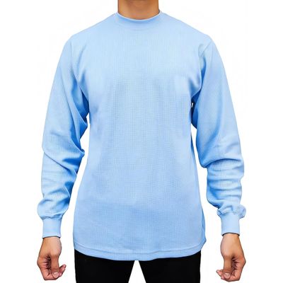 Access Men's Heavyweight Long Sleeve Thermal Crew Neck Top Sky Small