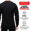 Access Men's Heavyweight Long Sleeve Thermal Crew Neck Top Black 5X view 2