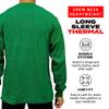 Access Men's Heavyweight Long Sleeve Thermal Crew Neck Top Kelly Green Small view 2