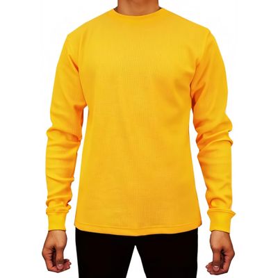 Access Men's Heavyweight Long Sleeve Thermal Crew Neck Top Gold 4X
