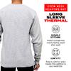 Access Men's Heavyweight Long Sleeve Thermal Crew Neck Top LtGray 4X view 2