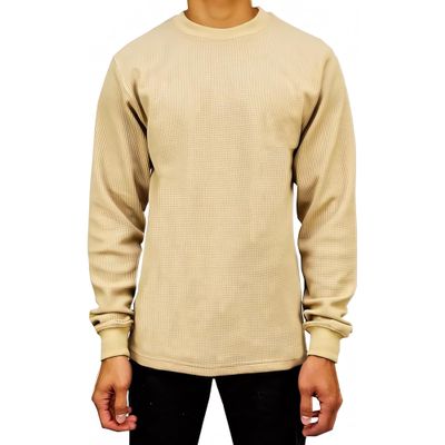 Access Men's Heavyweight Long Sleeve Thermal Crew Neck Top Khaki 3X