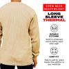 Access Men's Heavyweight Long Sleeve Thermal Crew Neck Top Khaki 3X view 2