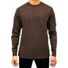 Access Men's Heavyweight Long Sleeve Thermal Crew Neck Top Brown 2X view 1