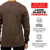 Access Men's Heavyweight Long Sleeve Thermal Crew Neck Top Brown 2X view 2
