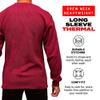 Access Men's Heavyweight Long Sleeve Thermal Crew Neck Top Burgundy 4X view 2