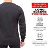 Access Men's Heavyweight Long Sleeve Thermal Crew Neck Top DkGray XL view 2