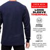 Access Men's Heavyweight Long Sleeve Thermal Crew Neck Top Navy 3X view 2