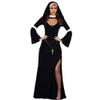 JJ-GOGO Sexy Nun Costume - Naughty Halloween Fancy Nun Dress Costume for Women Black view 1