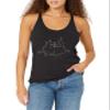 LOST GODS Women's Happy Cat Racerback Tank Top - Black Heather - Small view 1