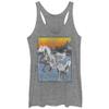LOST GODS Women's Horses Racerback Tank Top - Gray Heather - Small view 2