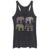 LOST GODS Women's Elephant Pattern Parade Racerback Tank Top - Black Heather - Small view 2