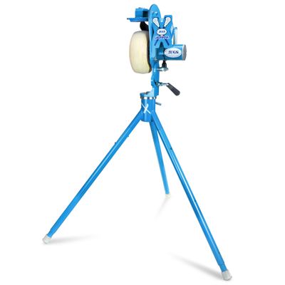 Jugs Lacrosse Machine Throw Balls up to 60 mph in Any Direction. 360 Degree Swivel Design. Adjustable Legs Allow for Three delivery Heights. 45, 54 and 63 Inches.