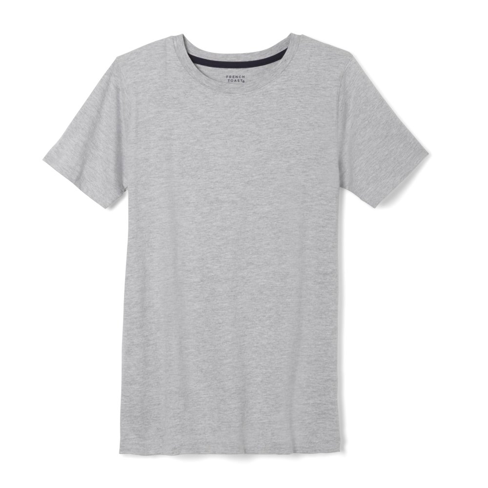 French Toast Boys Short Sleeve Crewneck Tee T Shirt, Heather Gray, 2 US