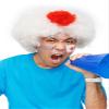 Clearstone Katsurand Cosplay Halloween Wig, Banquet Wig, Cheering Afro, Afro, Cheering, Sports, Hinomaru, Japan National Representative, Unisex, White, Costume, Costume view 3