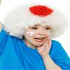 Clearstone Katsurand Cosplay Halloween Wig, Banquet Wig, Cheering Afro, Afro, Cheering, Sports, Hinomaru, Japan National Representative, Unisex, White, Costume, Costume view 4