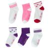 Hanes Girls' Toddler Ankle Socks, Assorted, 6/4T-5T Months (Pack of 6) view 1