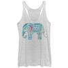 Fifth Sun Juniors Peaceful Warrior Pretty Elphy Graphic Tee, White Heather, L view 2