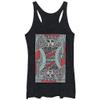 LOST GODS Women's Striped King Playing Card Racerback Tank Top - Black Heather - Medium view 2