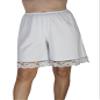 Underworks Pettipants Cotton Knit Culotte Slip Bloomers Split Skirt 9-inch Inseam Small-White view 1