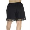 Underworks Pettipants Cotton Knit Culotte Slip Bloomers Split Skirt 9-inch Inseam Small-Black view 2