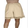 Underworks Pettipants Cotton Knit Culotte Slip Bloomers Split Skirt 9-inch Inseam 4X-Large-Beige view 1